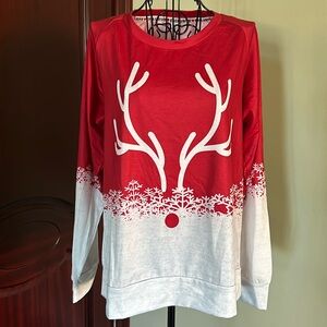 Rudolph the deer light sweat shirt